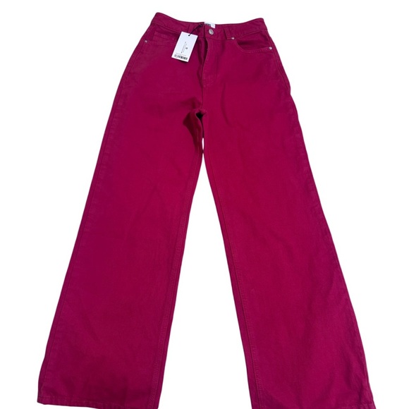 Princess Polly Bold Red Flare Jeans - Picture 2 of 6